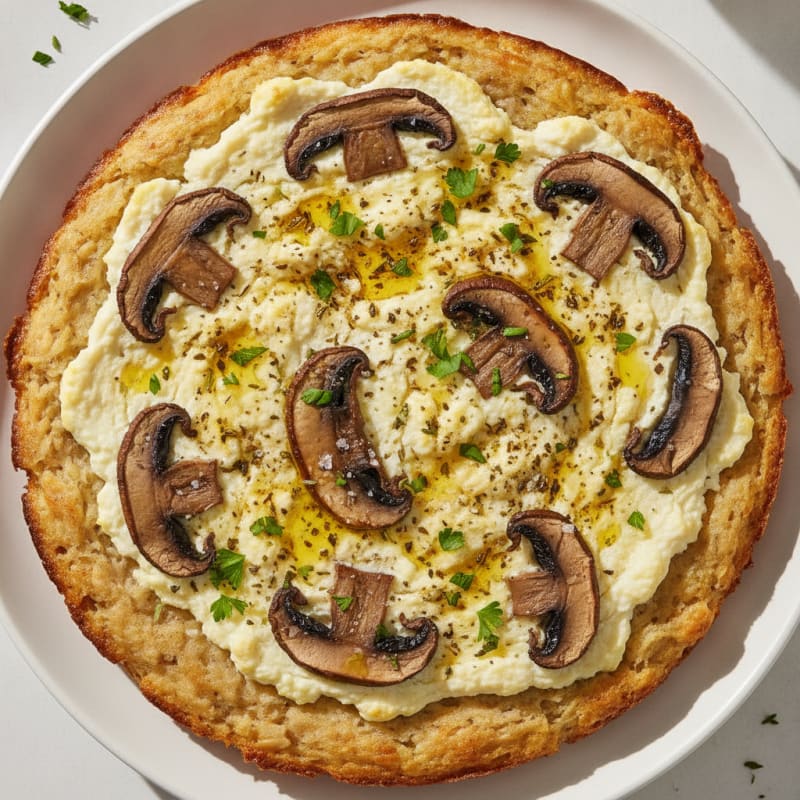Chicken and Portobello Cottage Cheese Bake