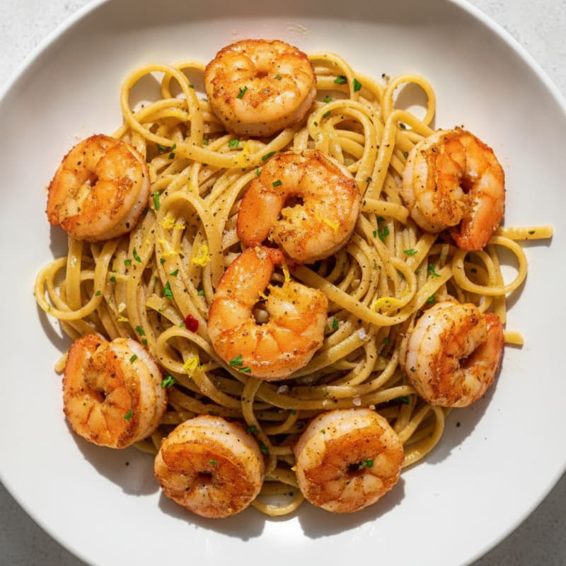 Garlic Butter Shrimp Scampi with Linguine