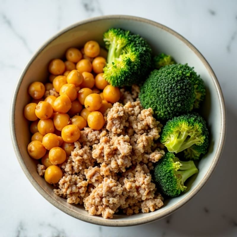 Crispy Ground Turkey and Roasted Broccoli Bowl