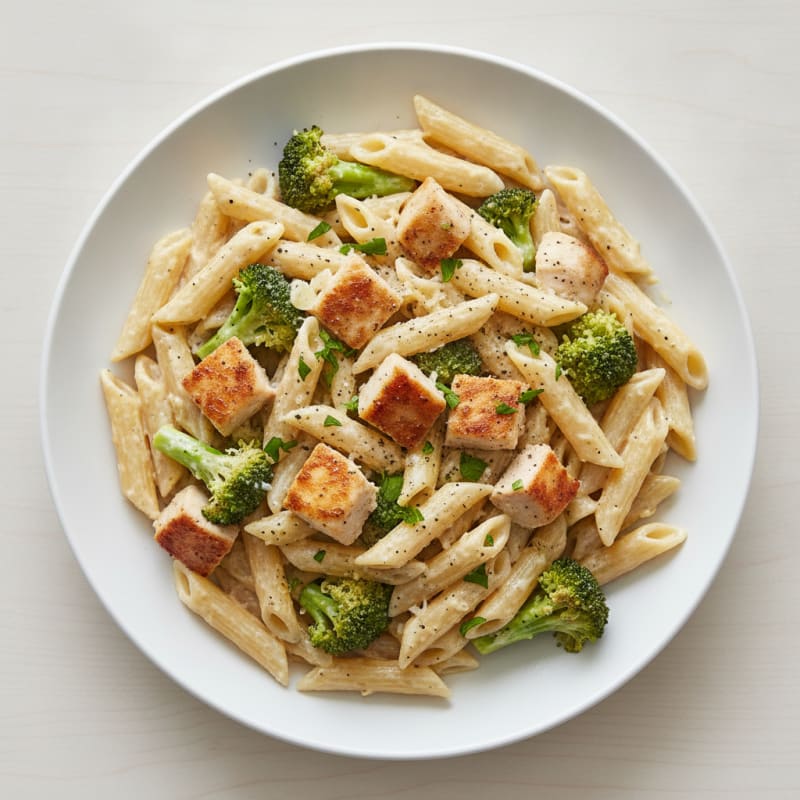 Chicken Alfredo Pasta with Broccoli