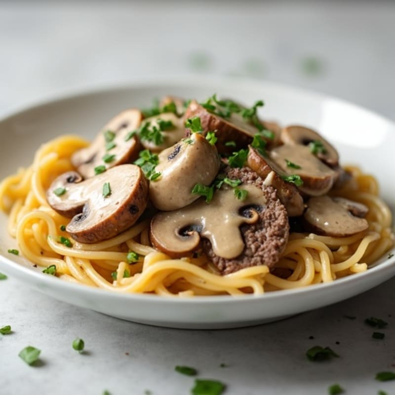 Creamy Greek Yogurt Beef Stroganoff