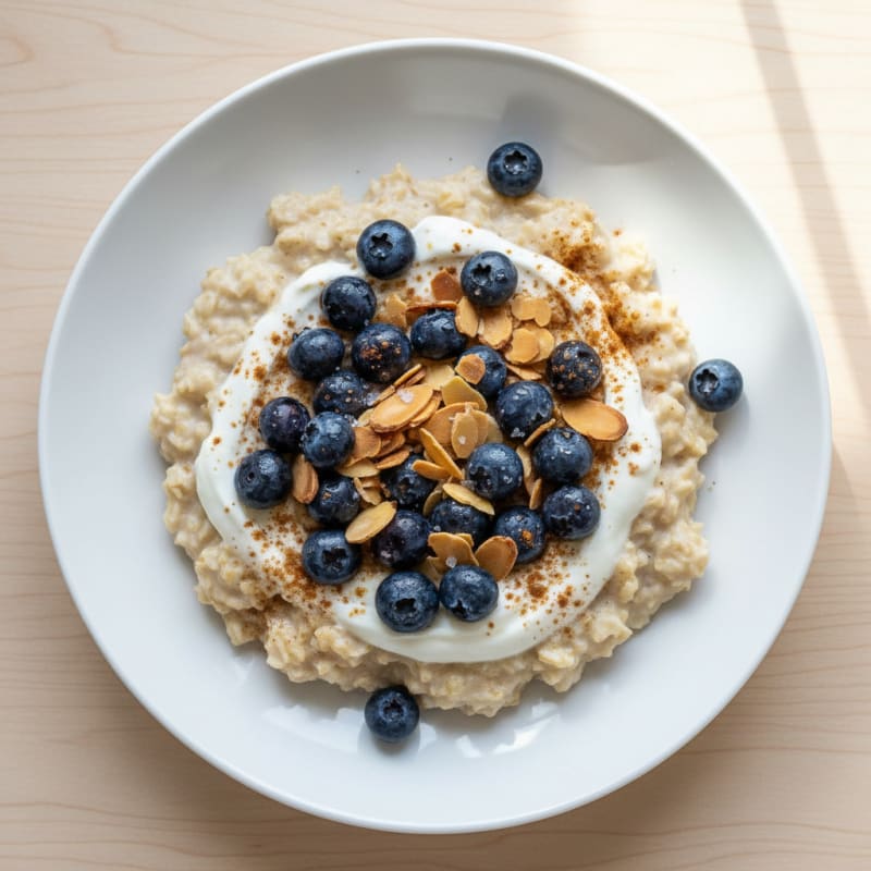Berry-Almond Egg White Oatmeal