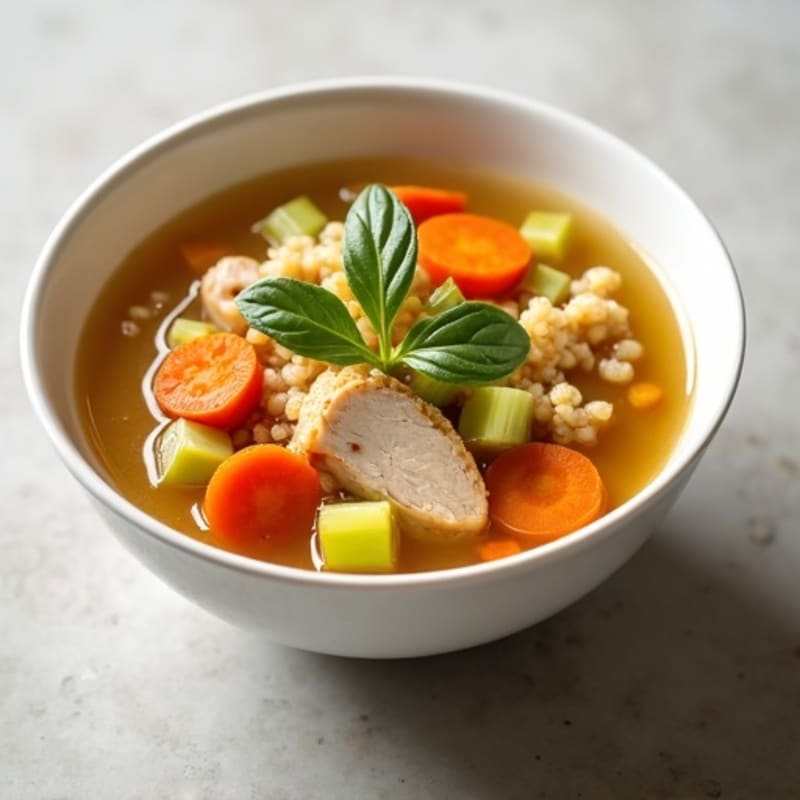 Tender Chicken and Ginger Vegetable Soup