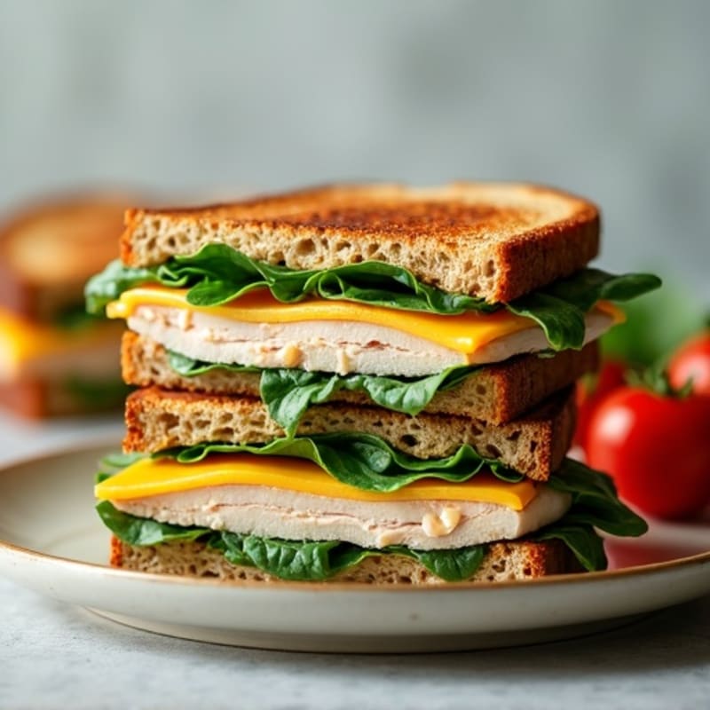 Lean Turkey and Fresh Spinach Triple-Layered Melt