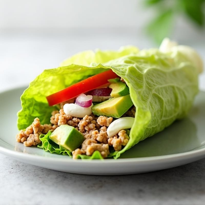 Creamy Avocado Turkey Lettuce Wrap