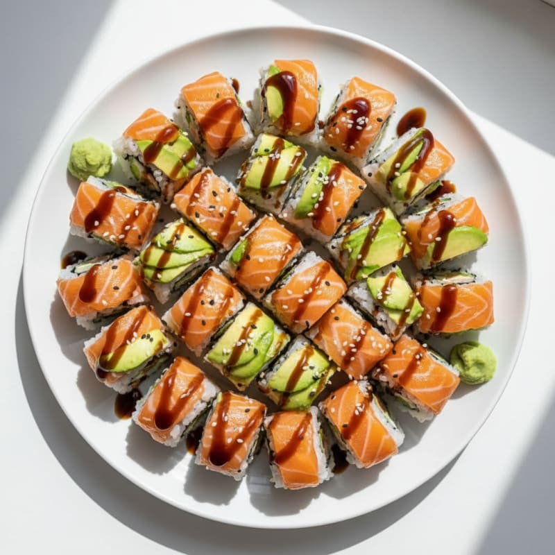 Zesty Fresh Salmon Sushi Rolls