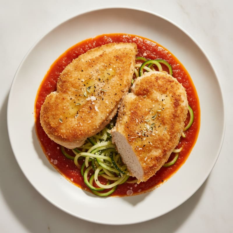 Parmesan-Crusted Chicken with Marinara Sauce