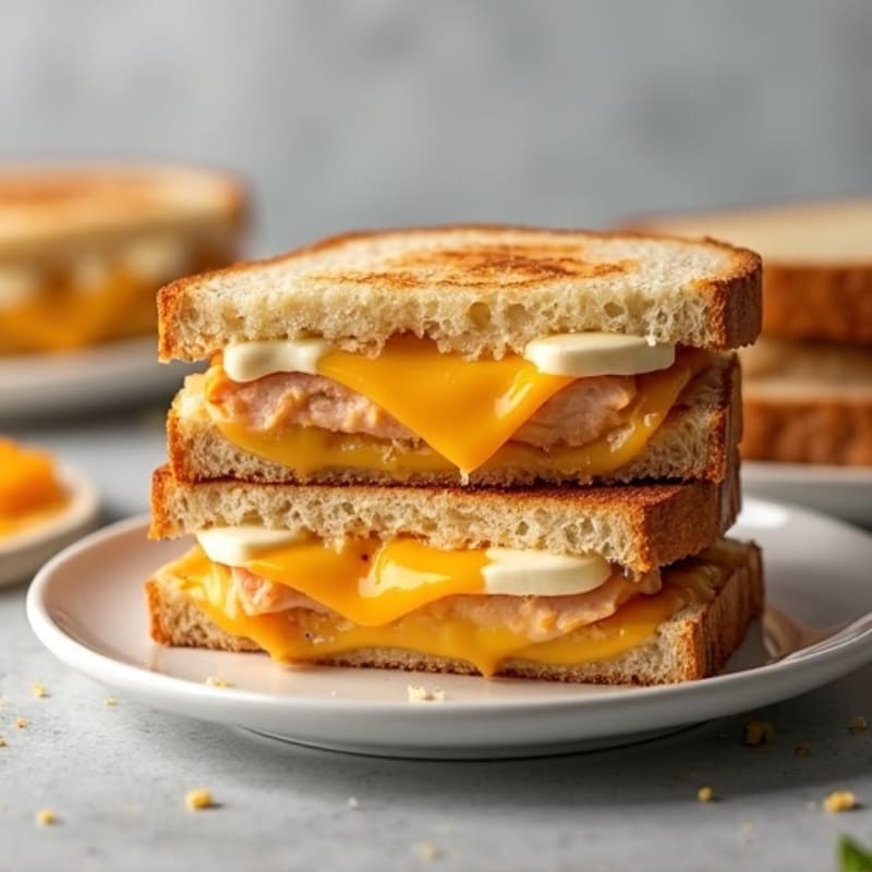 Crispy Three-Cheese Sourdough Melt
