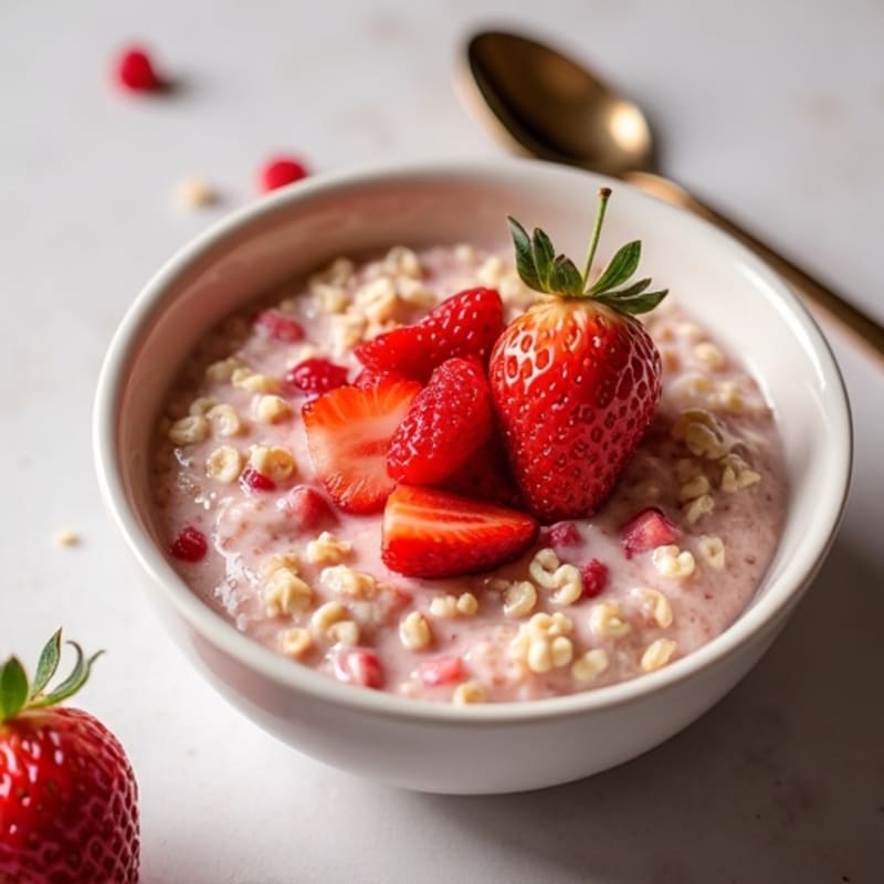 Creamy Strawberry Vanilla Overnight Oats