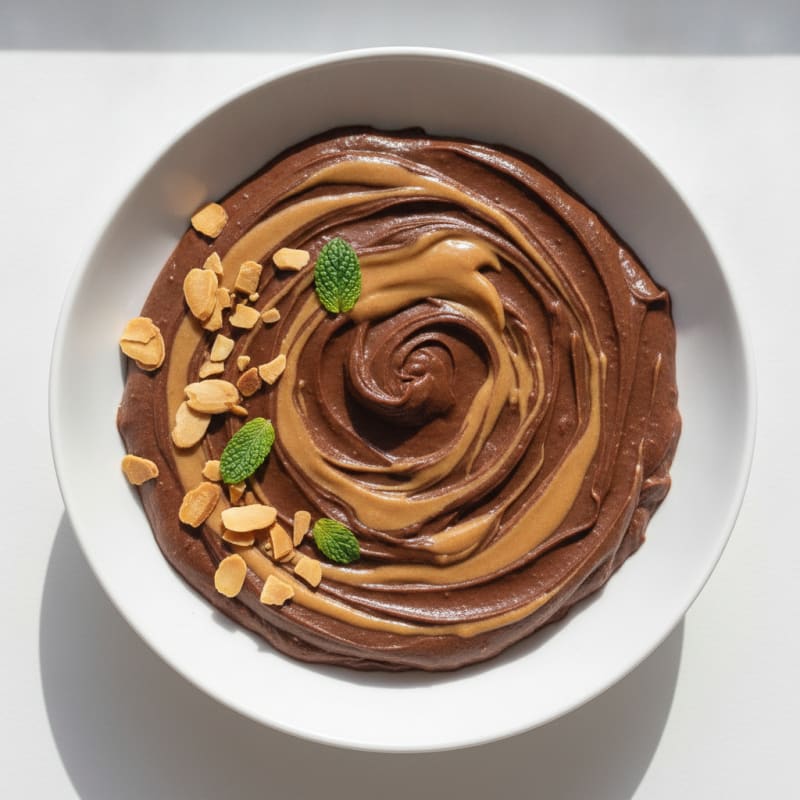 Creamy Vegan Protein Mousse with Almond Butter