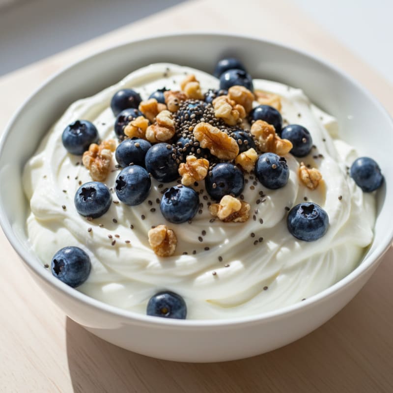 Silky Greek Yogurt Protein Pudding with Berries