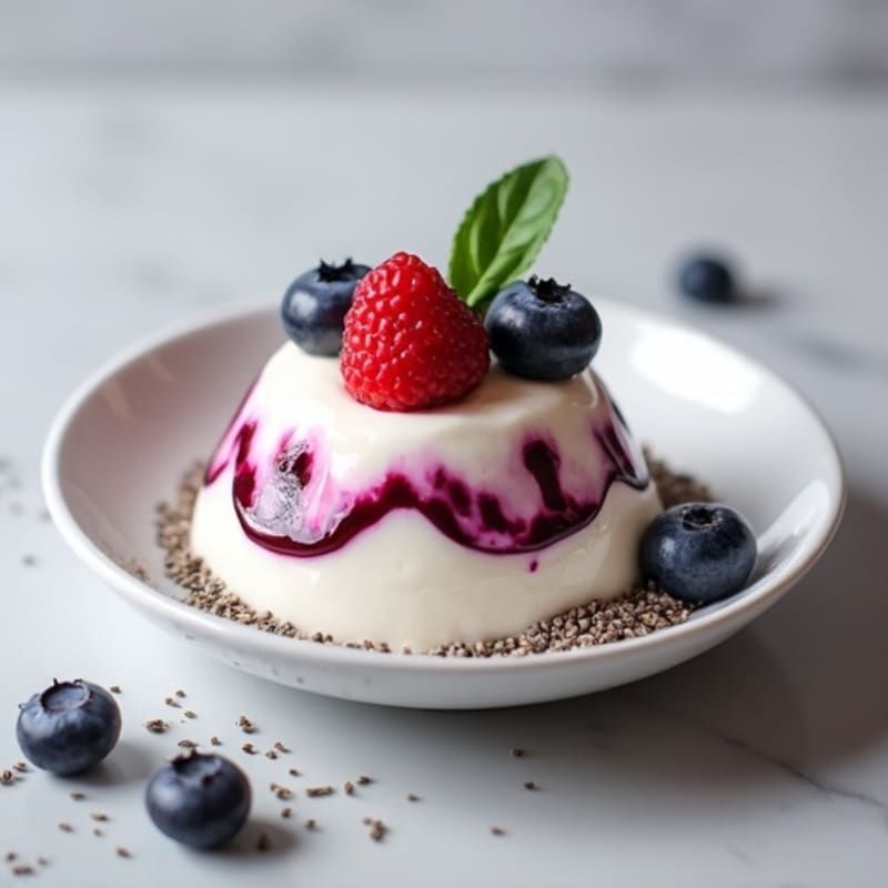 Greek Yogurt Protein Pudding with Berries