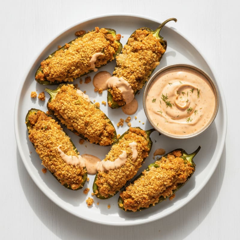 Spicy Jalapeño Poppers with Chipotle Ranch