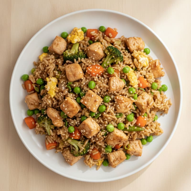 Clean Chicken and Vegetable Fried Rice