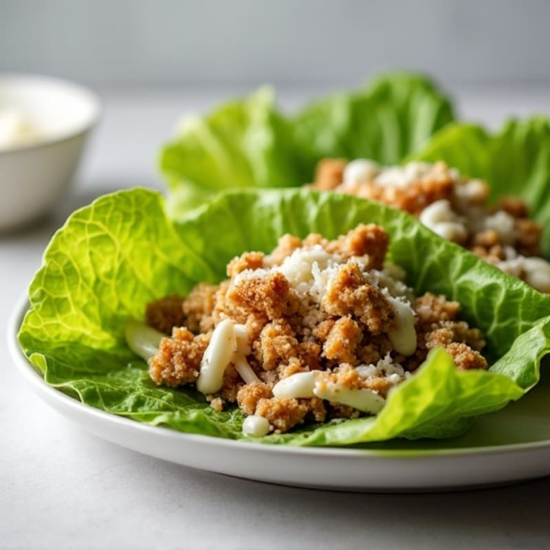 Crispy Grilled Chicken Caesar Lettuce Wrap