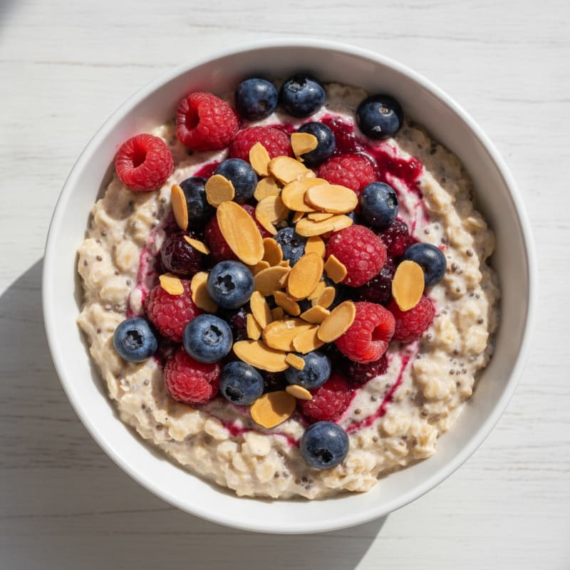 Berry Almond Overnight Oats