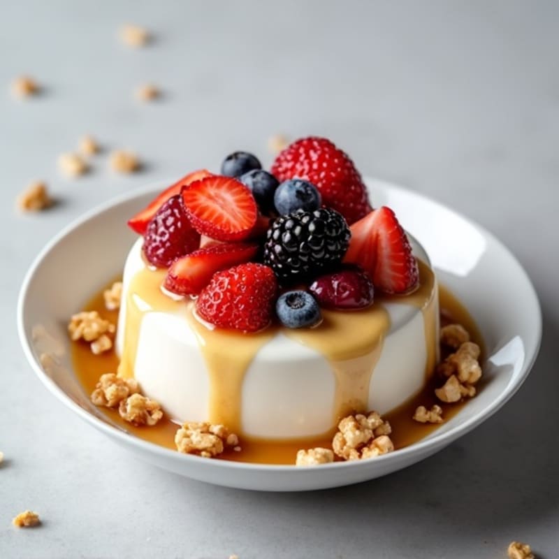 Silky Greek Yogurt Protein Mousse with Berries