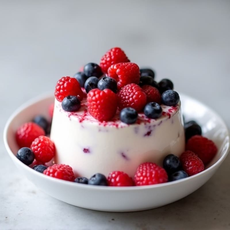 Silky Greek Yogurt Mousse with Whey Protein and Fresh Berries