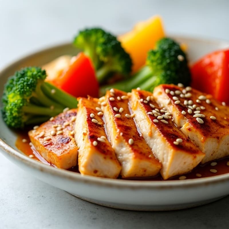 Ginger-Glazed Chicken with Sesame Vegetables