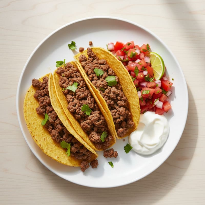 Savory Ground Beef Tacos with Fresh Salsa