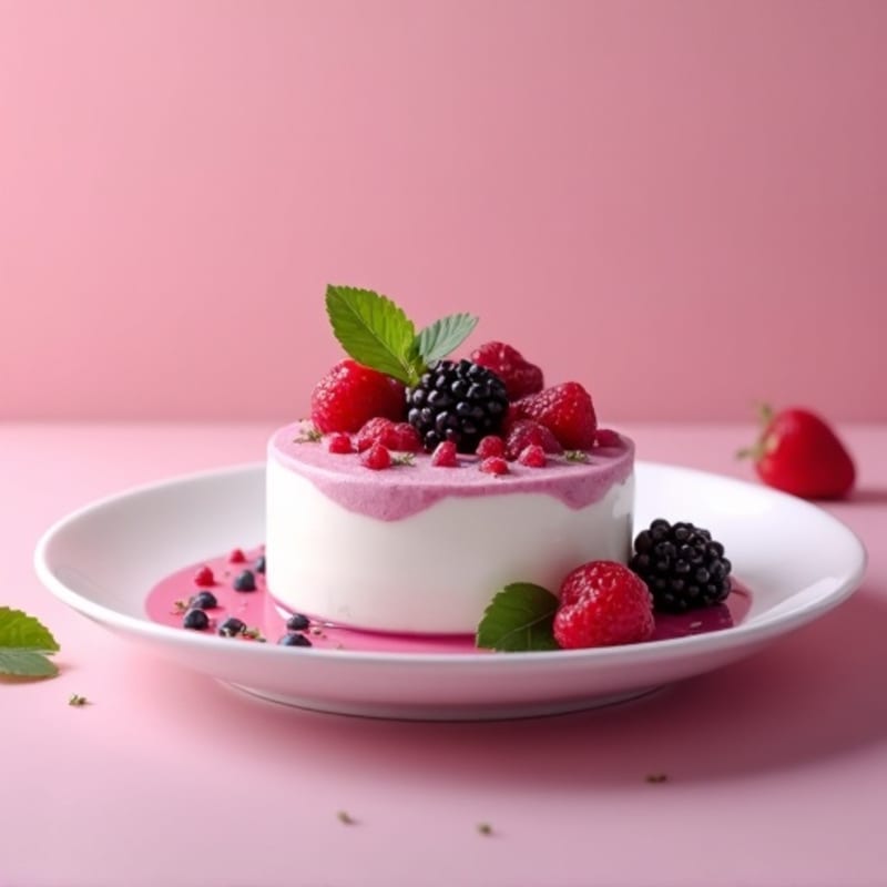 Silky Greek Yogurt Protein Mousse with Mixed Berries