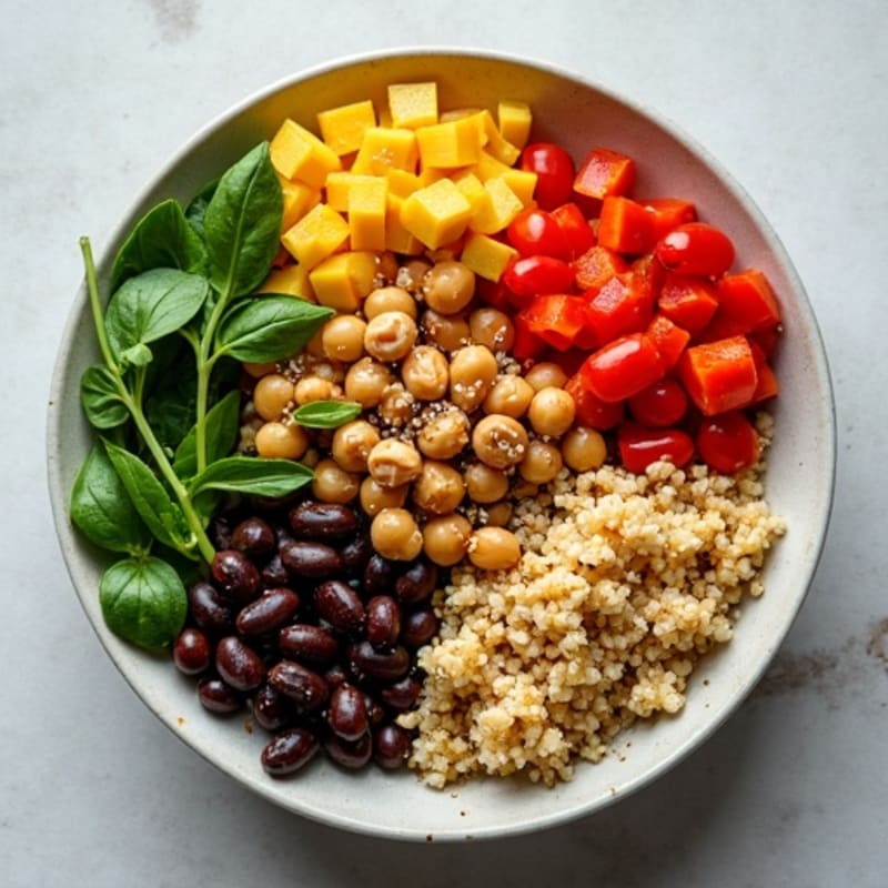 Protein-Packed Three Bean Quinoa Bowl