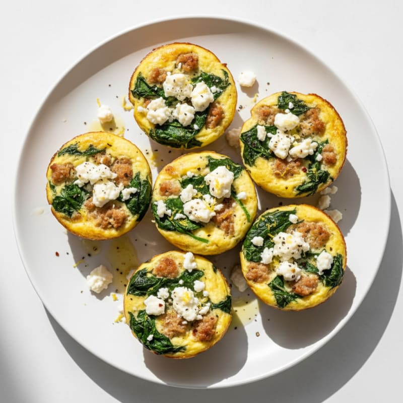 Zesty Baked Egg and Spinach Cups