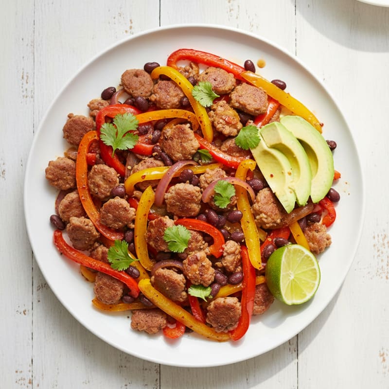 Pan-Fried Pork Sausage & Peppers