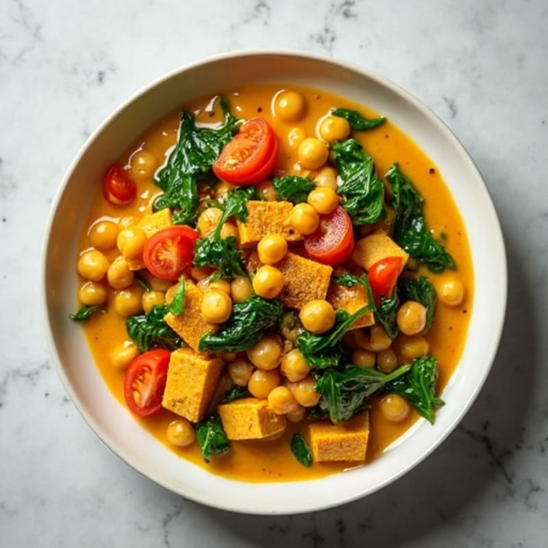 Creamy Coconut Chickpea and Spinach Curry