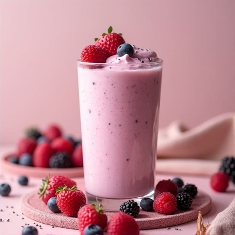 Creamy High-Protein Berry Shake
