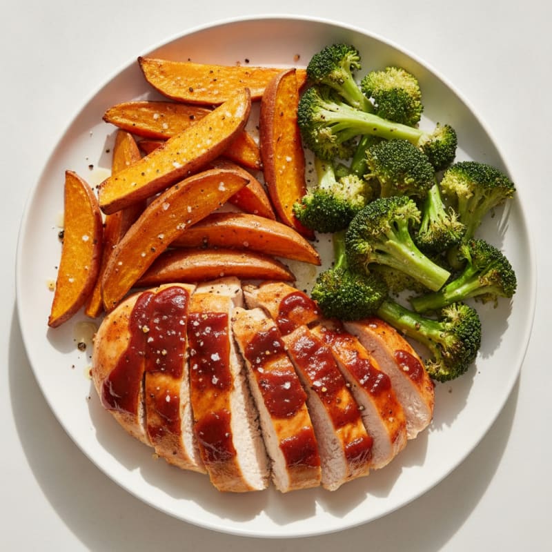 BBQ Glazed Chicken with Roasted Vegetables