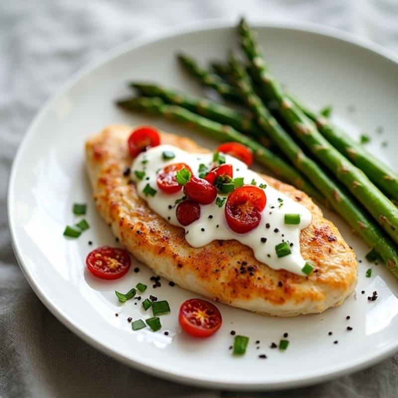Creamy Sun-Dried Tomato Chicken with Tender Asparagus