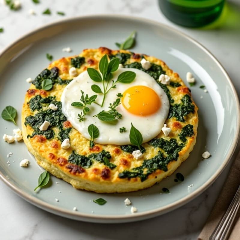 Fluffy Spinach and Feta Egg White Frittata