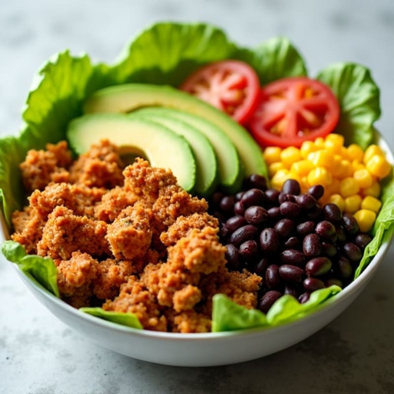 Spicy Ground Chicken Taco Bowl