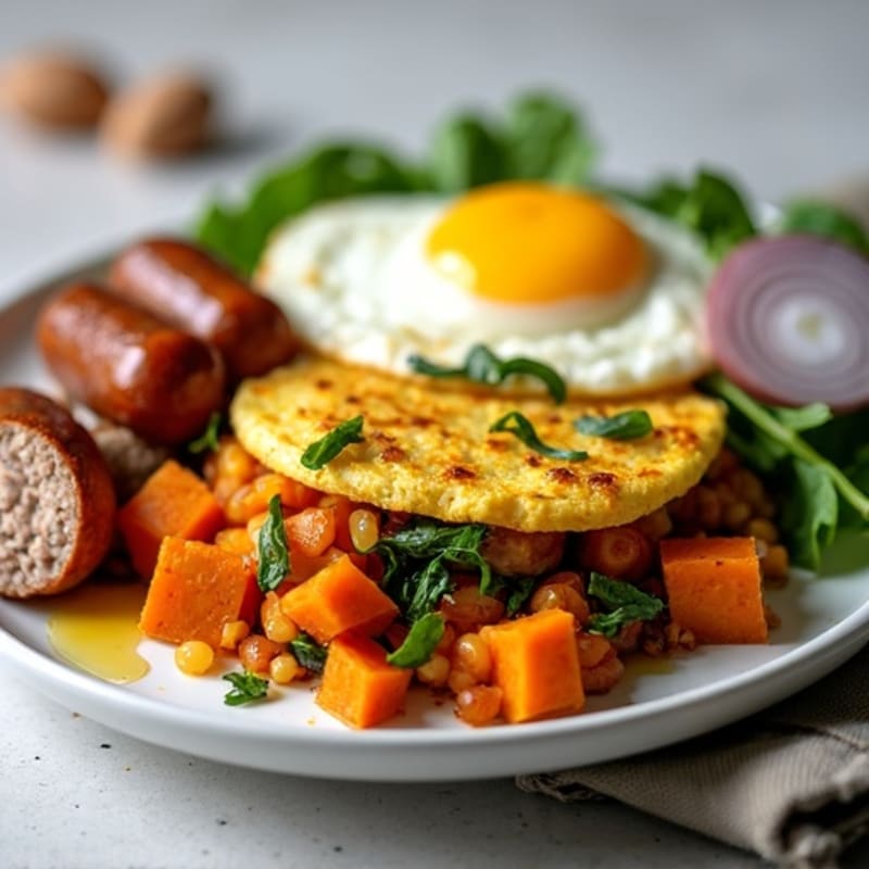 Protein-Packed Sweet Potato Hash with Eggs