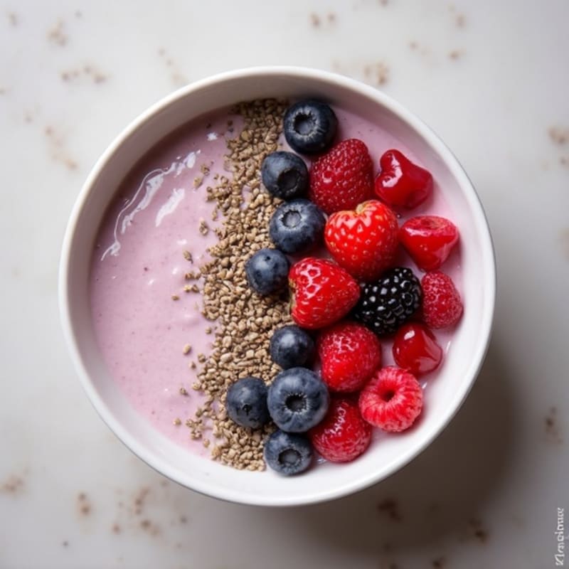 Fresh Berry Chia Pudding with Maple