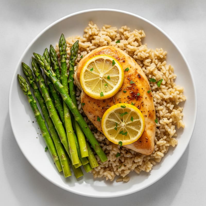 Lemon Herb Roasted Chicken with Rice