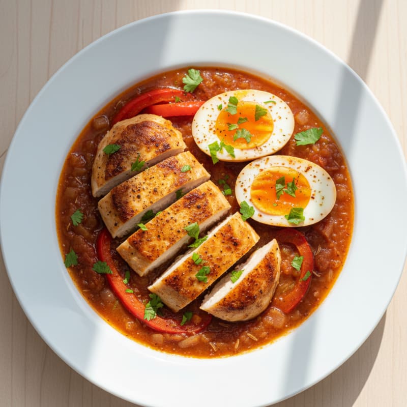 Tender Spiced Chicken and Egg Stew