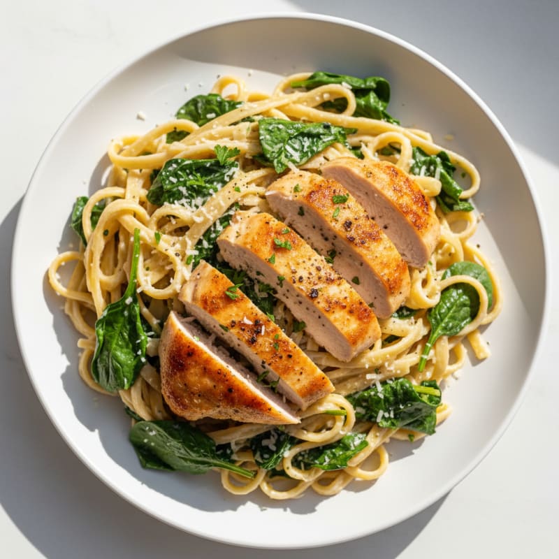 Creamy Garlic Parmesan Fettuccine Alfredo