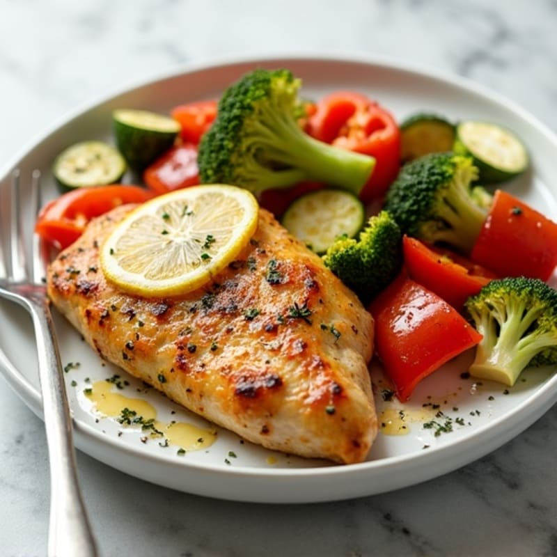 Lemon Herb-Roasted Chicken with Crispy Roasted Vegetables