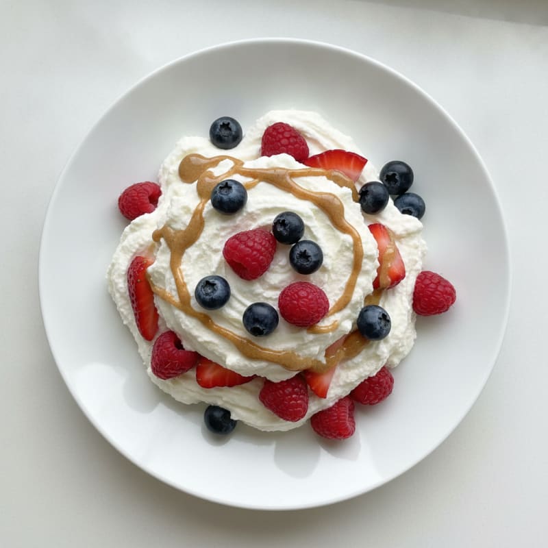 Creamy Greek Yogurt Protein Mousse with Mixed Berries