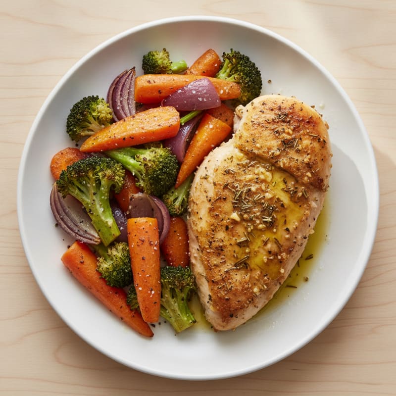 Herb-Roasted Chicken with Roasted Vegetables