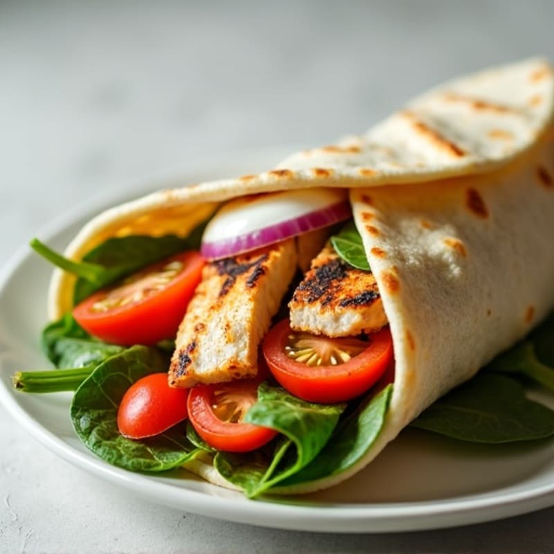 Grilled Chicken and Fresh Veggie Wrap