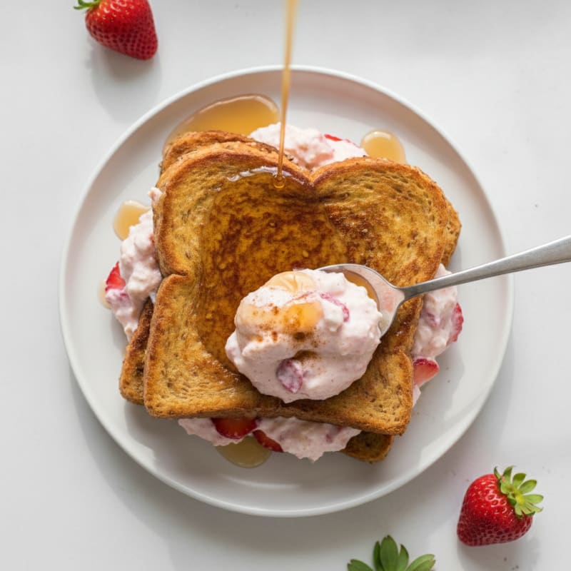 Strawberry Ricotta Stuffed French Toast