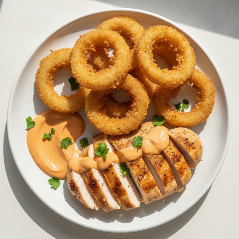Beer-Battered Onion Rings with Chipotle Aioli