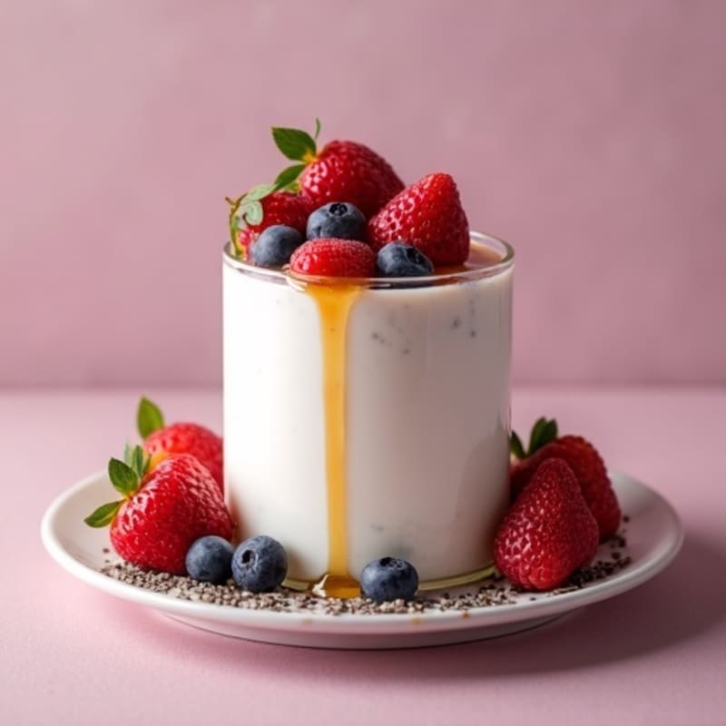 Silky Greek Yogurt Protein Mousse with Mixed Berries