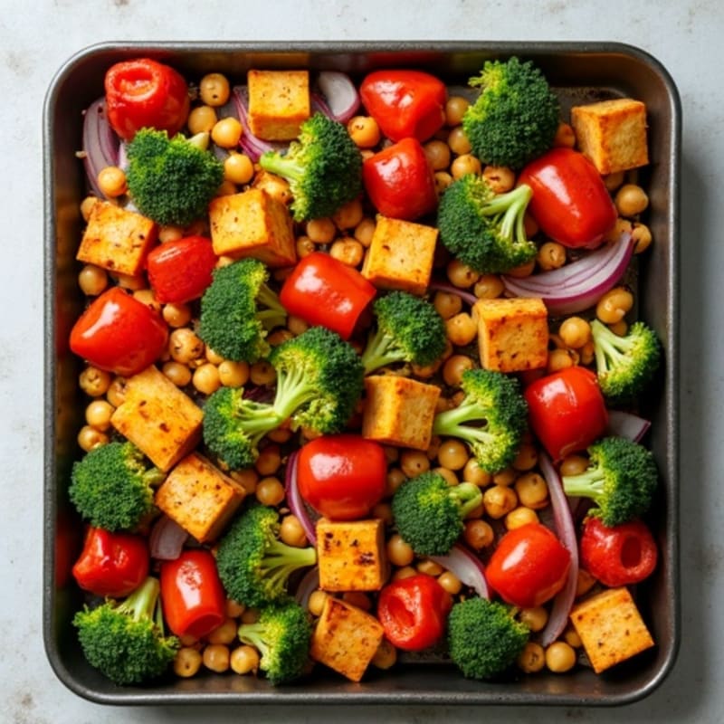 Sheet Pan Crispy Chickpeas and Roasted Vegetables