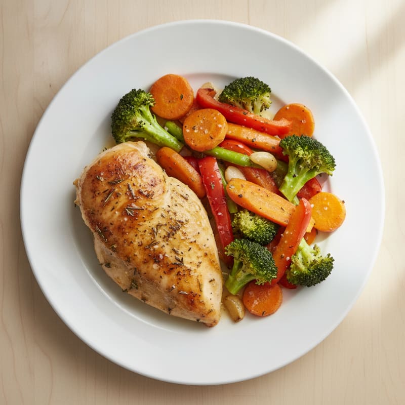 Herb-Roasted Chicken with Roasted Vegetables