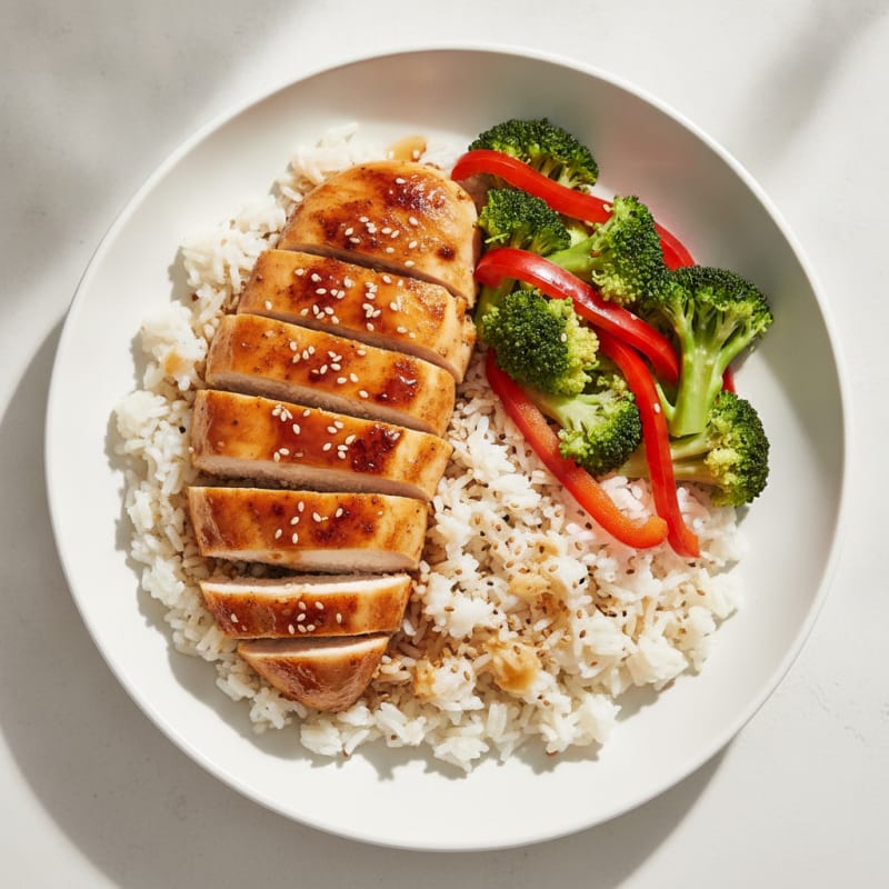 Teriyaki Glazed Chicken with Sesame Rice