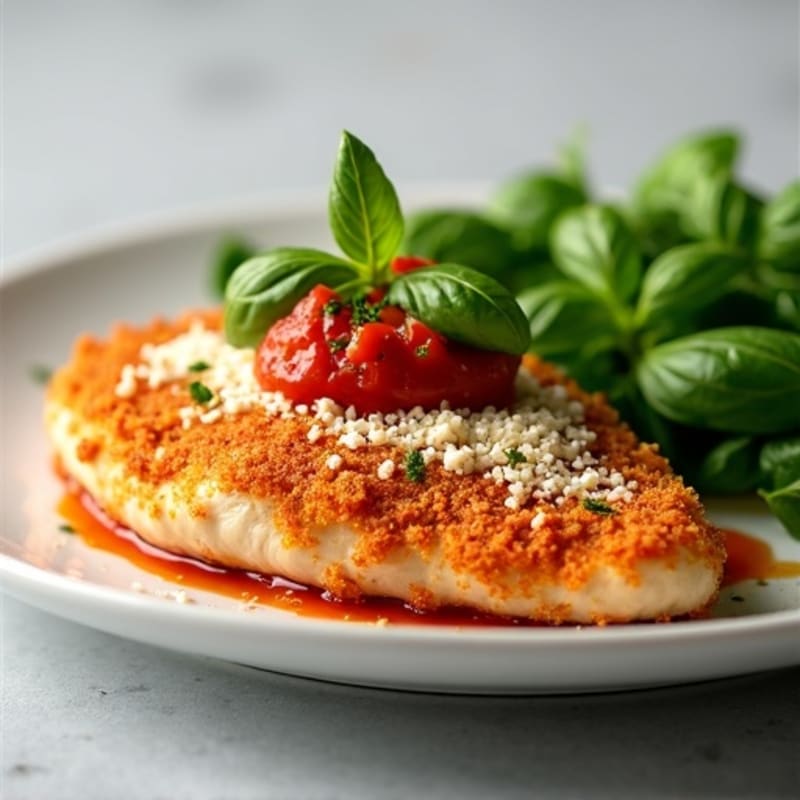Crispy Baked Chicken Parmesan with Fresh Herbs